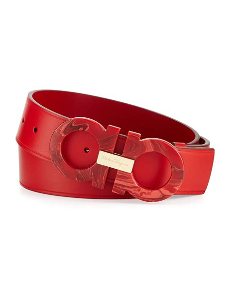 ferragamo belt buckles red yupoo - Ferragamo red leather belt BIG gold buckle fits up to 38 .